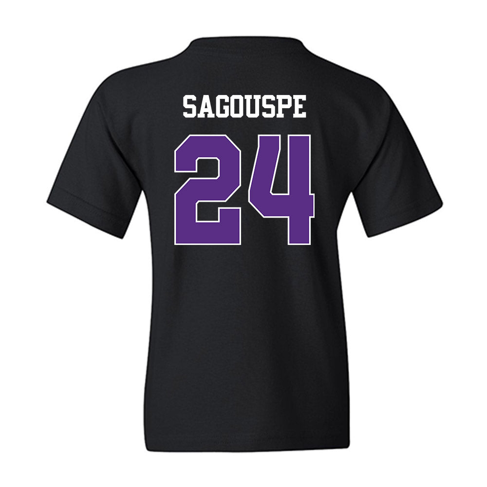 TCU - NCAA Baseball : Tanner Sagouspe - Classic Shersey Youth T-Shirt-1