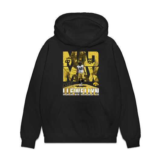 Iowa - NCAA Football : Max Llewellyn - Collage Premium Hooded Sweatshirt-0