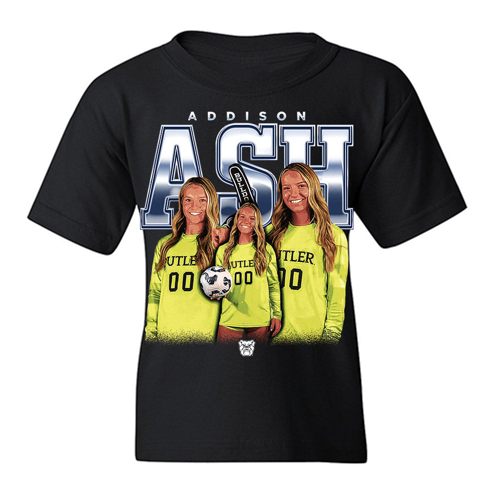 Butler - NCAA Women's Soccer : Addison Ash - Collage Youth T-Shirt-0