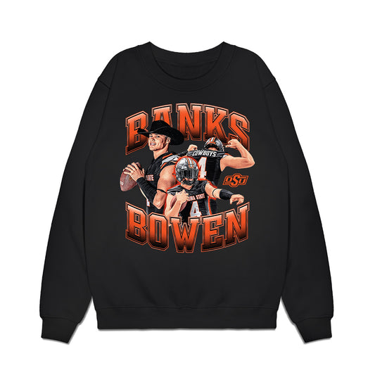 Oklahoma State - NCAA Football : Banks Bowen - Collage Premium Crewneck Sweatshirt-0