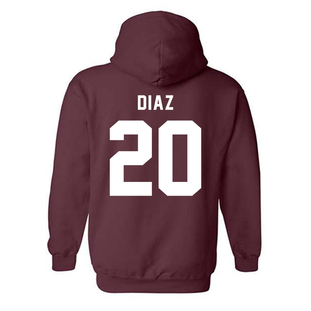 Texas A&M - NCAA Women's Soccer : Leah Diaz - Sports Shersey Hooded Sweatshirt-1