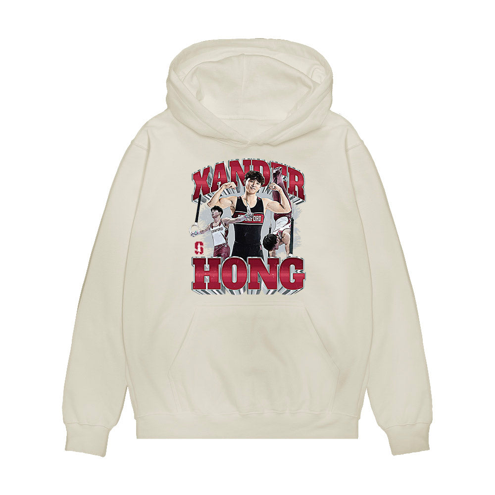Stanford - NCAA Men's Gymnastics : Xander Hong - Collage Premium Hooded Sweatshirt-0