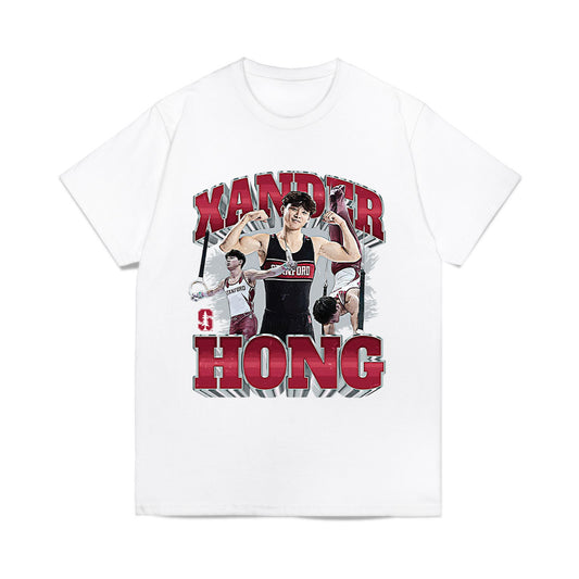 Stanford - NCAA Men's Gymnastics : Xander Hong - Collage Comfort Colors T-Shirt-0