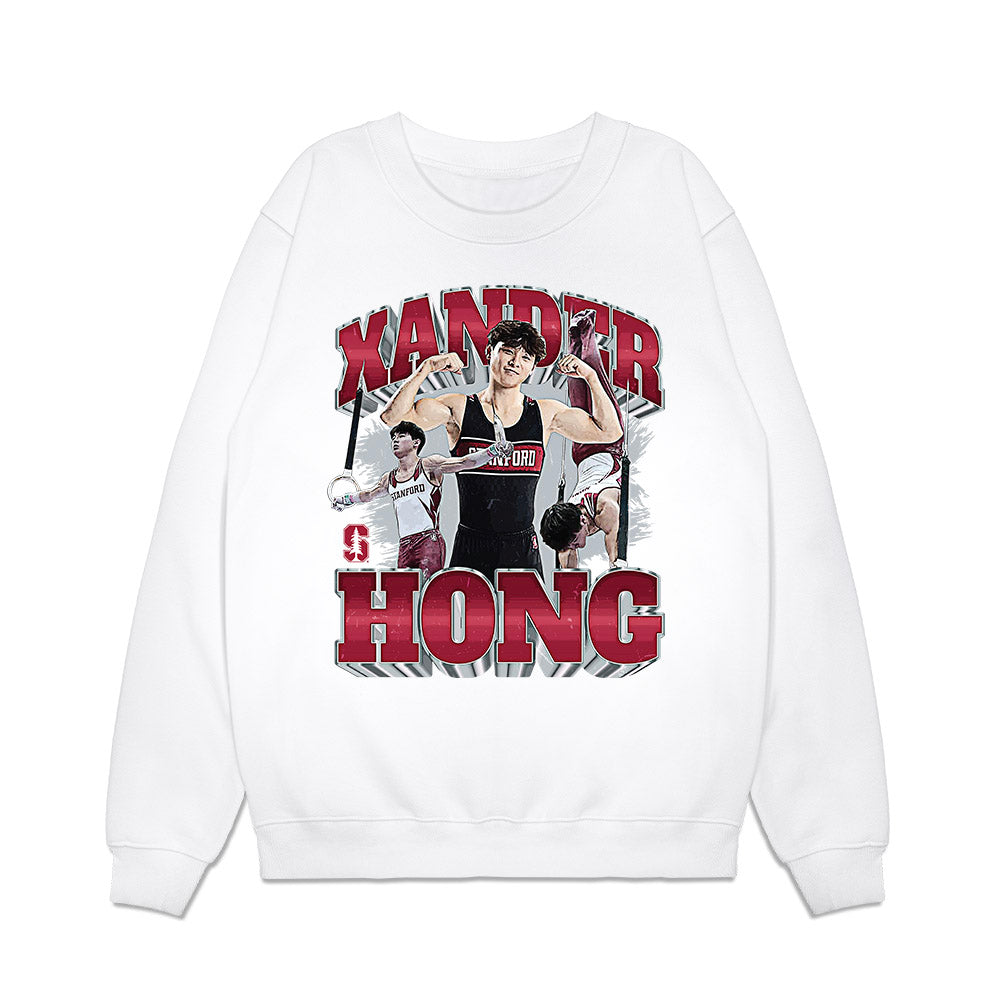 Stanford - NCAA Men's Gymnastics : Xander Hong - Collage Premium Crewneck Sweatshirt-0