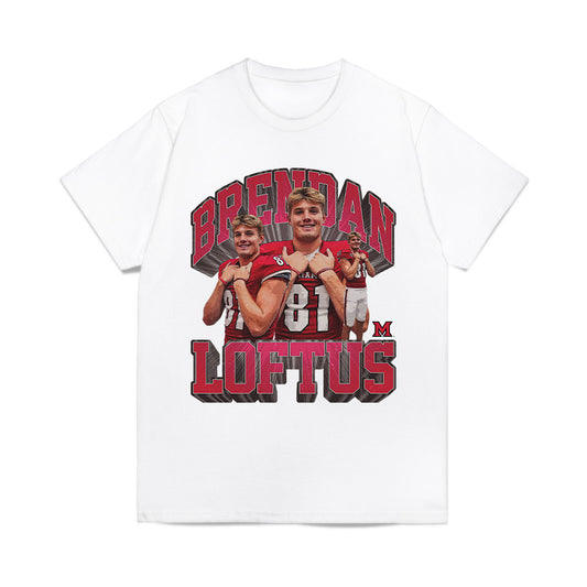 Miami of Ohio - NCAA Football : Brendan Loftus - Collage Comfort Colors T-Shirt-0
