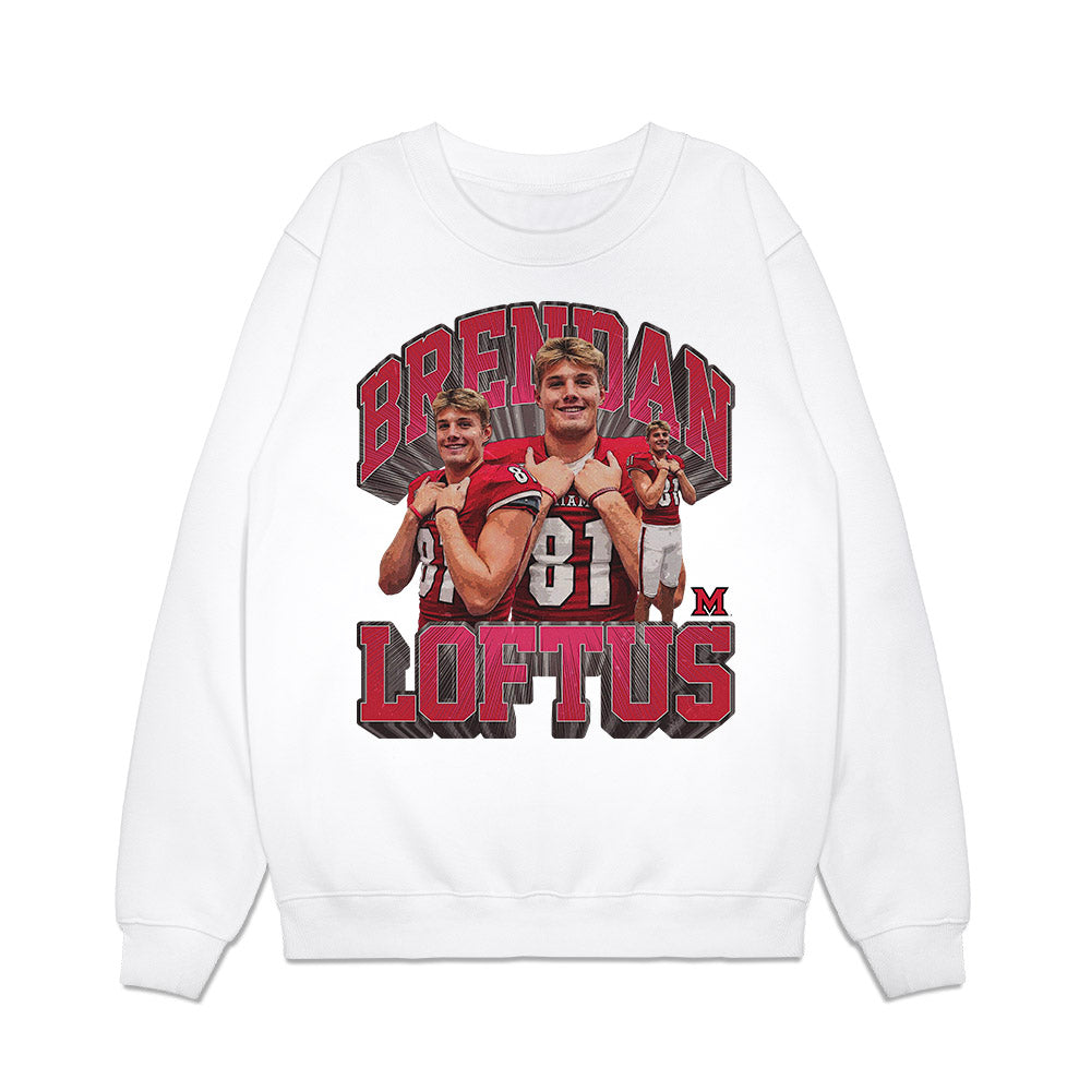 Miami of Ohio - NCAA Football : Brendan Loftus - Collage Premium Crewneck Sweatshirt-0