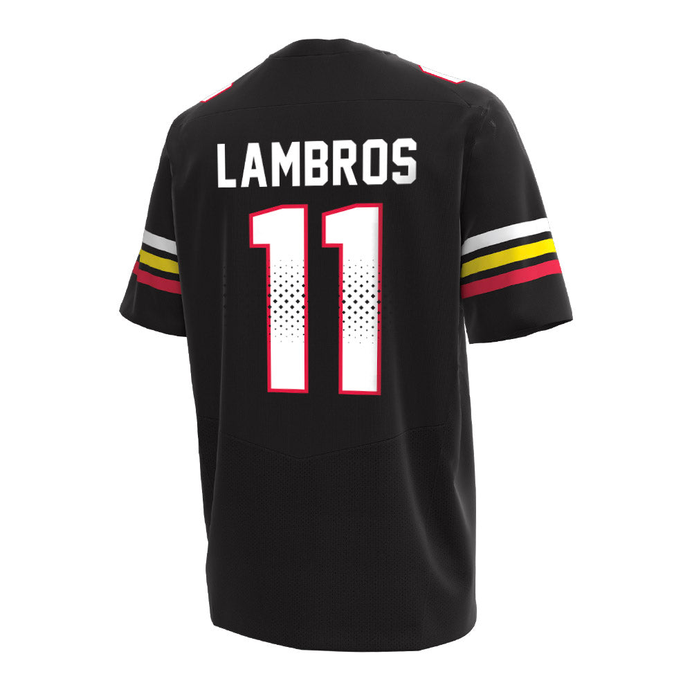 Maryland - NCAA Baseball : Elijah Lambros - Under Armour® Football Jersey-1