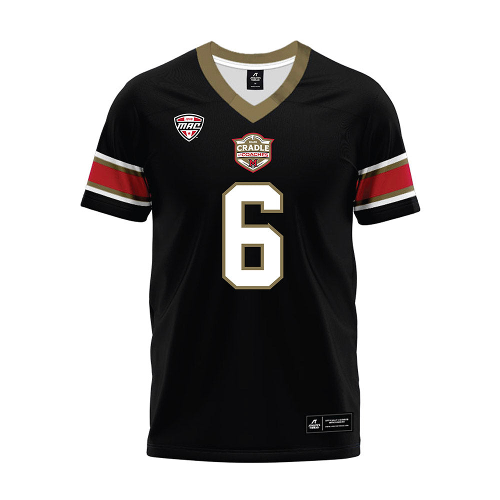 Miami of Ohio - NCAA Football : Adrian Walker Jr - Black Premium Football Jersey-0