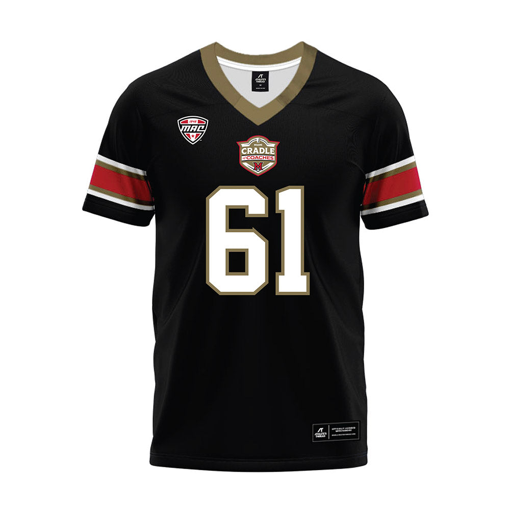Miami of Ohio - NCAA Football : Andrew Lowry - Black Premium Football Jersey-0