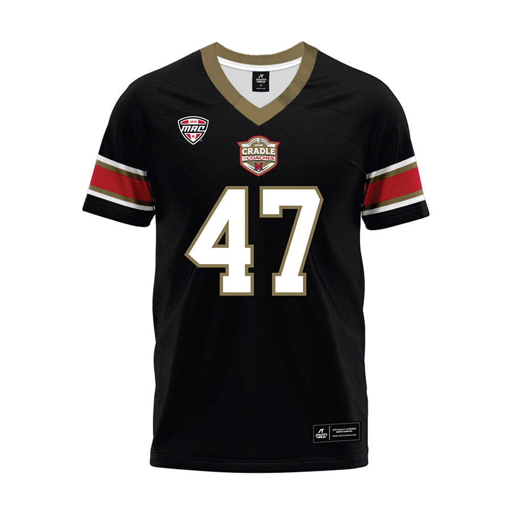 Miami of Ohio - NCAA Football : Brach Rice - Black Premium Football Jersey-0