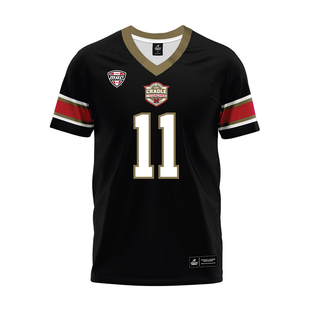 Miami of Ohio - NCAA Football : Isaiah Rollins - Black Premium Football Jersey-0