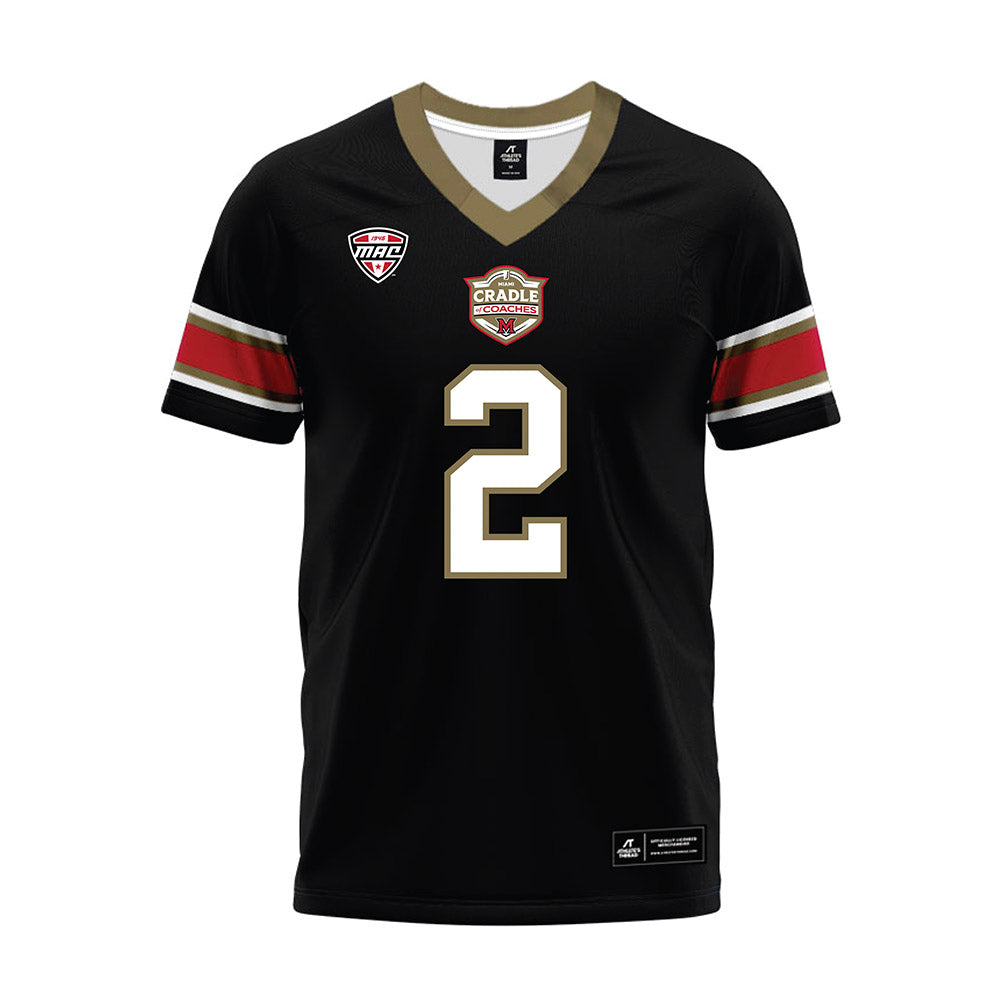 Miami of Ohio - NCAA Football : Devin Bell - Black Premium Football Jersey-0