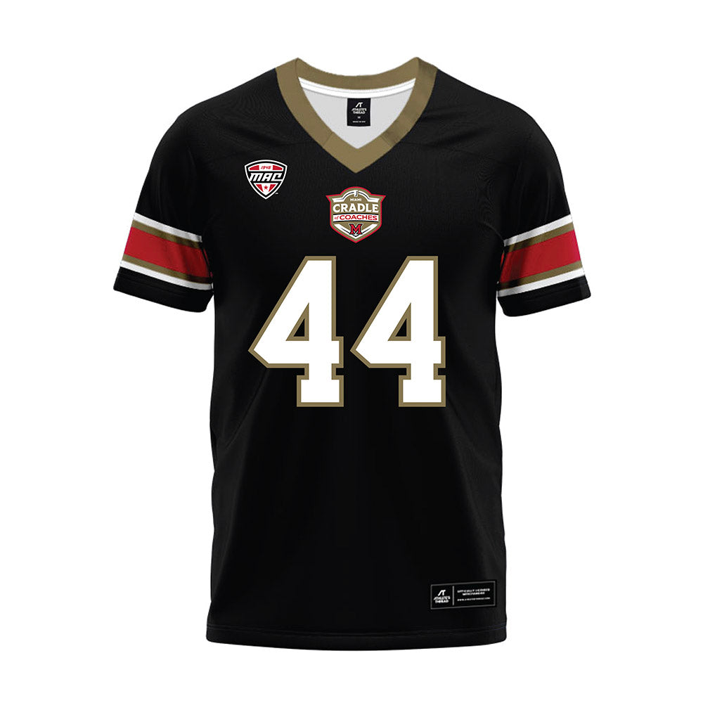Miami of Ohio - NCAA Football : Grant Leeper - Black Premium Football Jersey-0