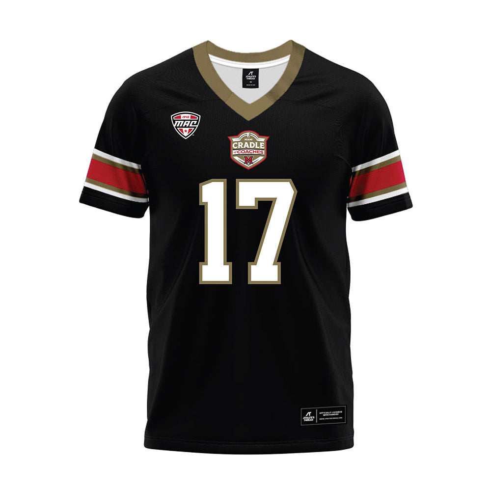 Miami of Ohio - NCAA Football : Kaleb Martin - Black Premium Football Jersey-0