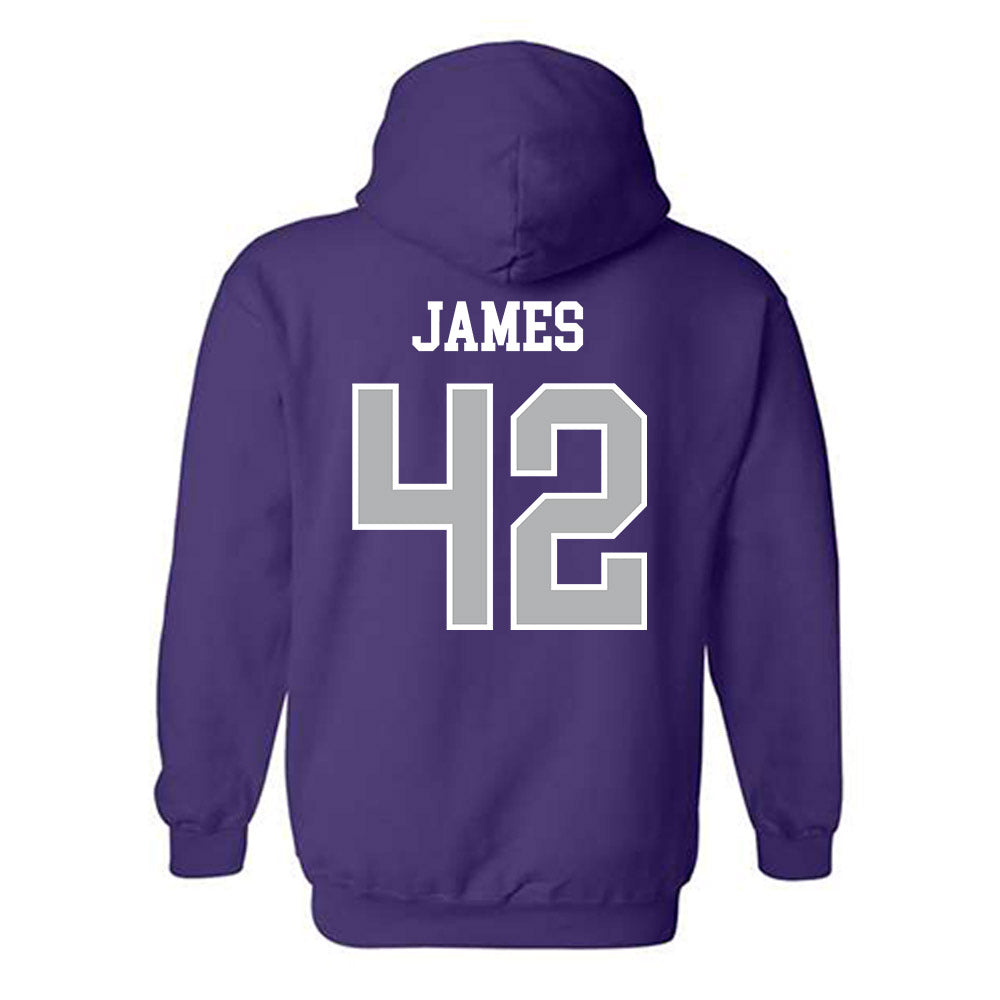 SBU - NCAA Football : Kaleb James - Classic Shersey Hooded Sweatshirt-1