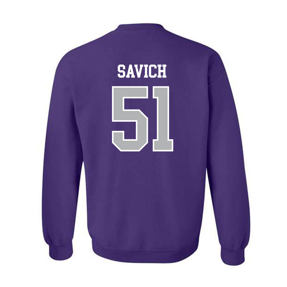 SBU - NCAA Football : Samuel Savich - Classic Shersey Crewneck Sweatshirt-1