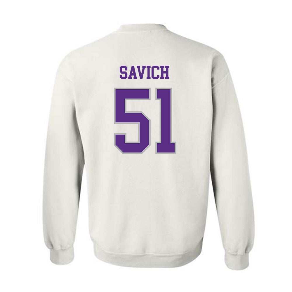 SBU - NCAA Football : Samuel Savich - Classic Shersey Crewneck Sweatshirt-1