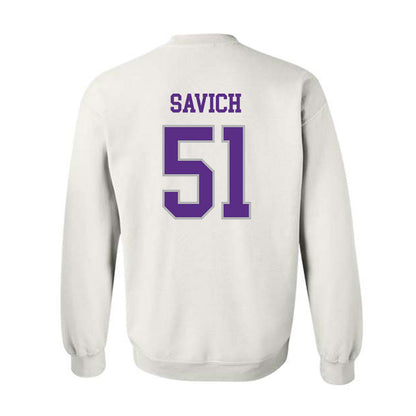 SBU - NCAA Football : Samuel Savich - Classic Shersey Crewneck Sweatshirt-1