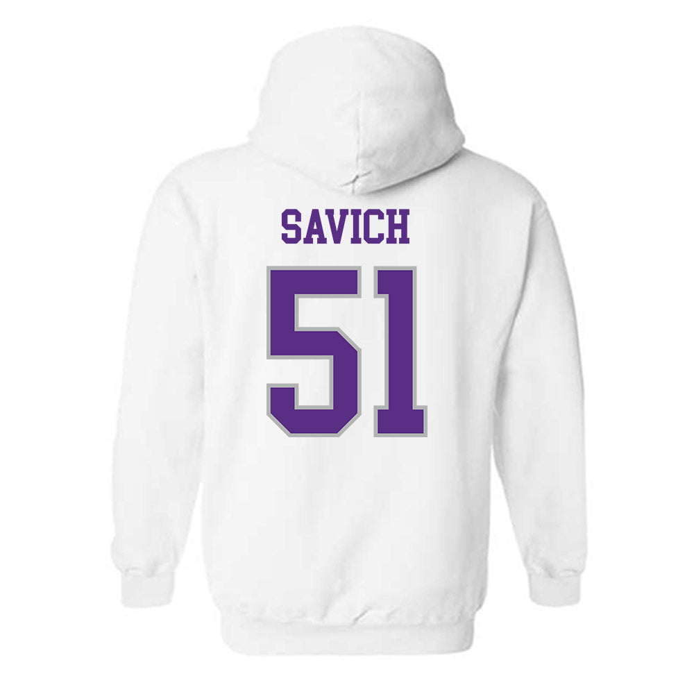 SBU - NCAA Football : Samuel Savich - Classic Shersey Hooded Sweatshirt-1