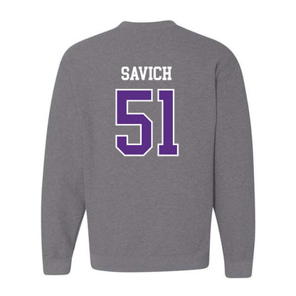 SBU - NCAA Football : Samuel Savich - Classic Shersey Crewneck Sweatshirt-1