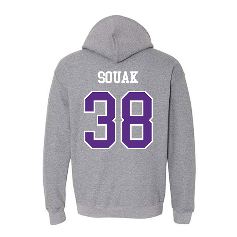 SBU - NCAA Men's Soccer : Nadir Souak - Classic Shersey Hooded Sweatshirt-1
