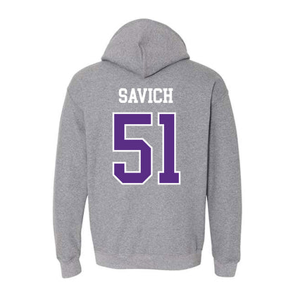 SBU - NCAA Football : Samuel Savich - Classic Shersey Hooded Sweatshirt-1