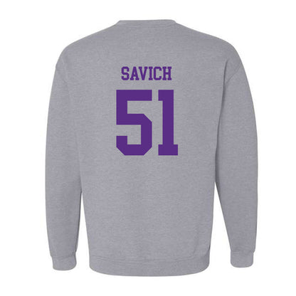 SBU - NCAA Football : Samuel Savich - Classic Shersey Crewneck Sweatshirt-1
