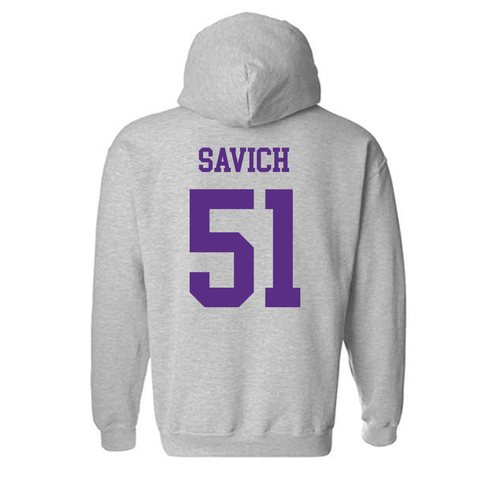 SBU - NCAA Football : Samuel Savich - Classic Shersey Hooded Sweatshirt-1
