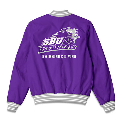 SBU - NCAA Men's Swimming & Diving : Allen Pringle - Bomber Jacket-1