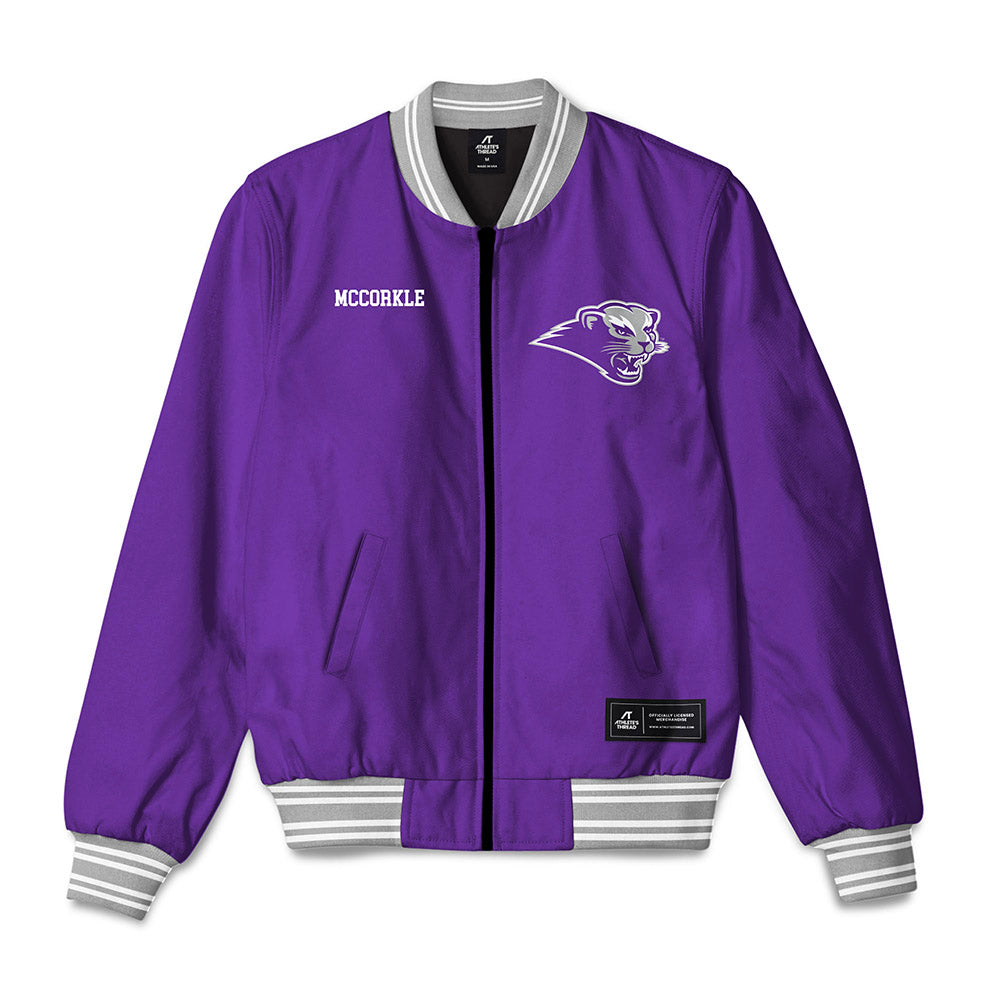 SBU - NCAA Men's Swimming & Diving : Ian McCorkle - Bomber Jacket-0