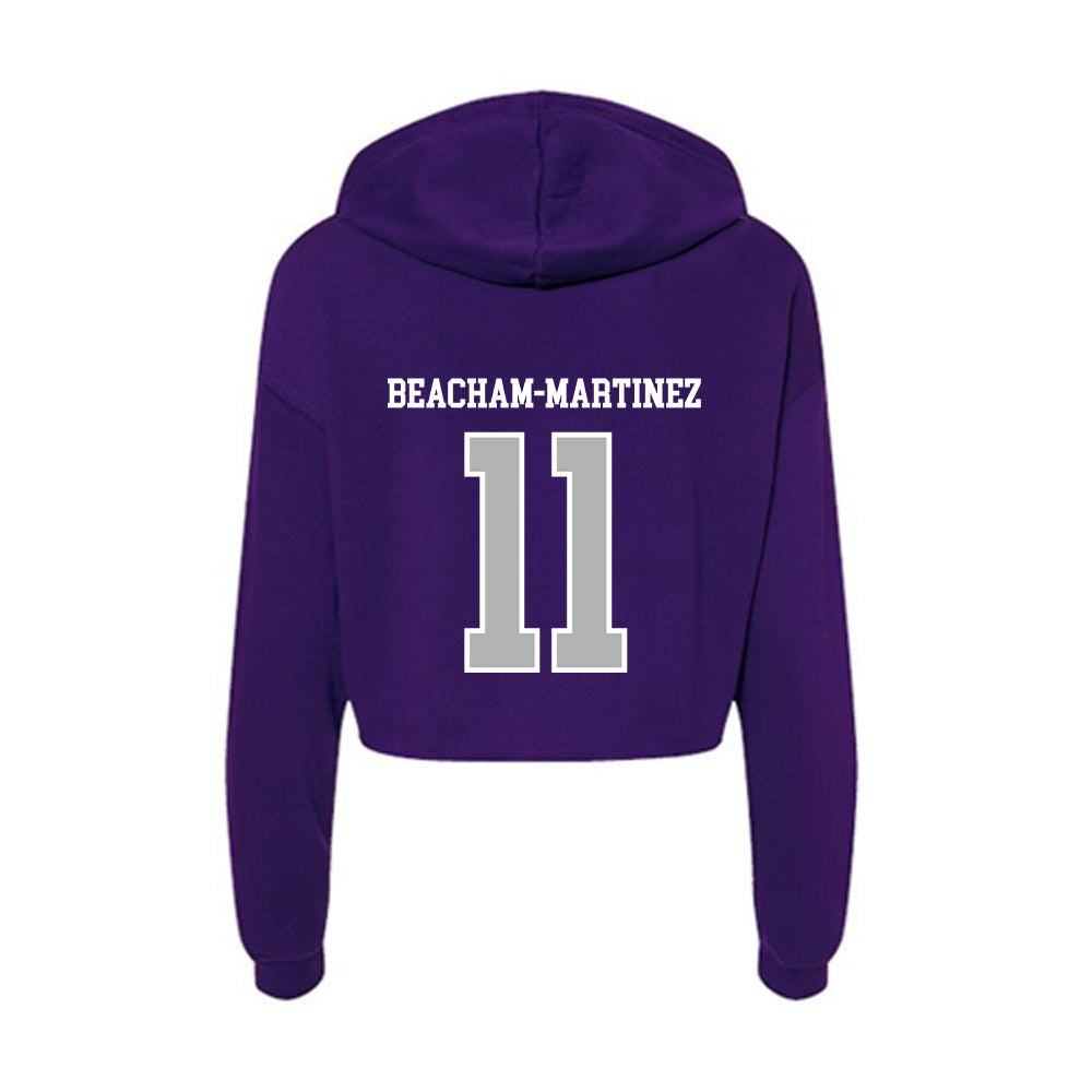 SBU - NCAA Football : Jaiden Beacham-Martinez - Classic Shersey Women's Crop Fleece Hoodie-1