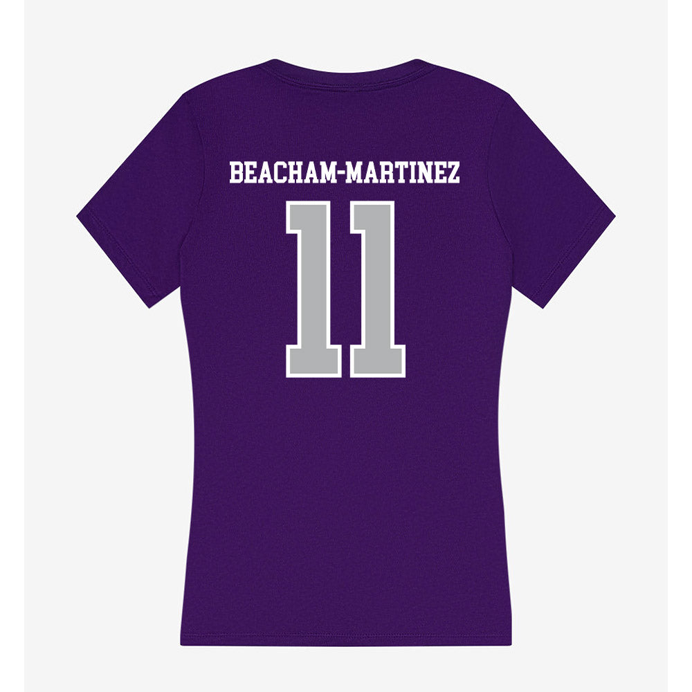 SBU - NCAA Football : Jaiden Beacham-Martinez - Classic Shersey Women's V-Neck T-Shirt-1