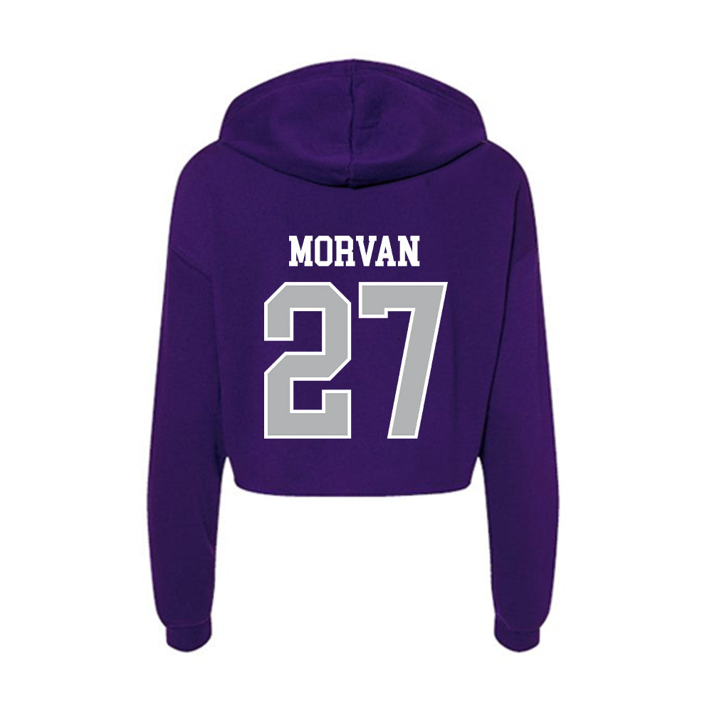 SBU - NCAA Men's Soccer : Ugo Morvan - Classic Shersey Women's Crop Fleece Hoodie-1