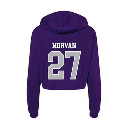 SBU - NCAA Men's Soccer : Ugo Morvan - Classic Shersey Women's Crop Fleece Hoodie-1
