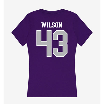 SBU - NCAA Football : Luca Wilson - Classic Shersey Women's V-Neck T-Shirt-1