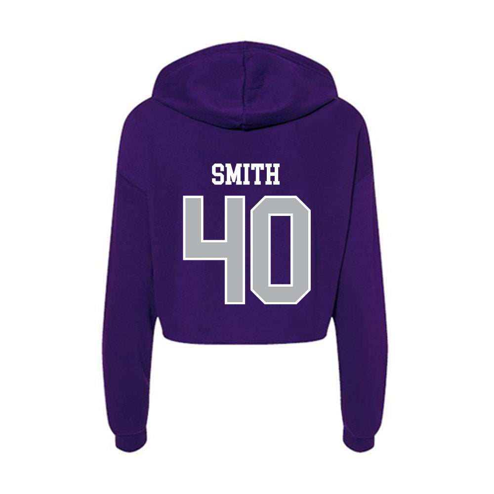 SBU - NCAA Football : Finn Smith - Classic Shersey Women's Crop Fleece Hoodie-1
