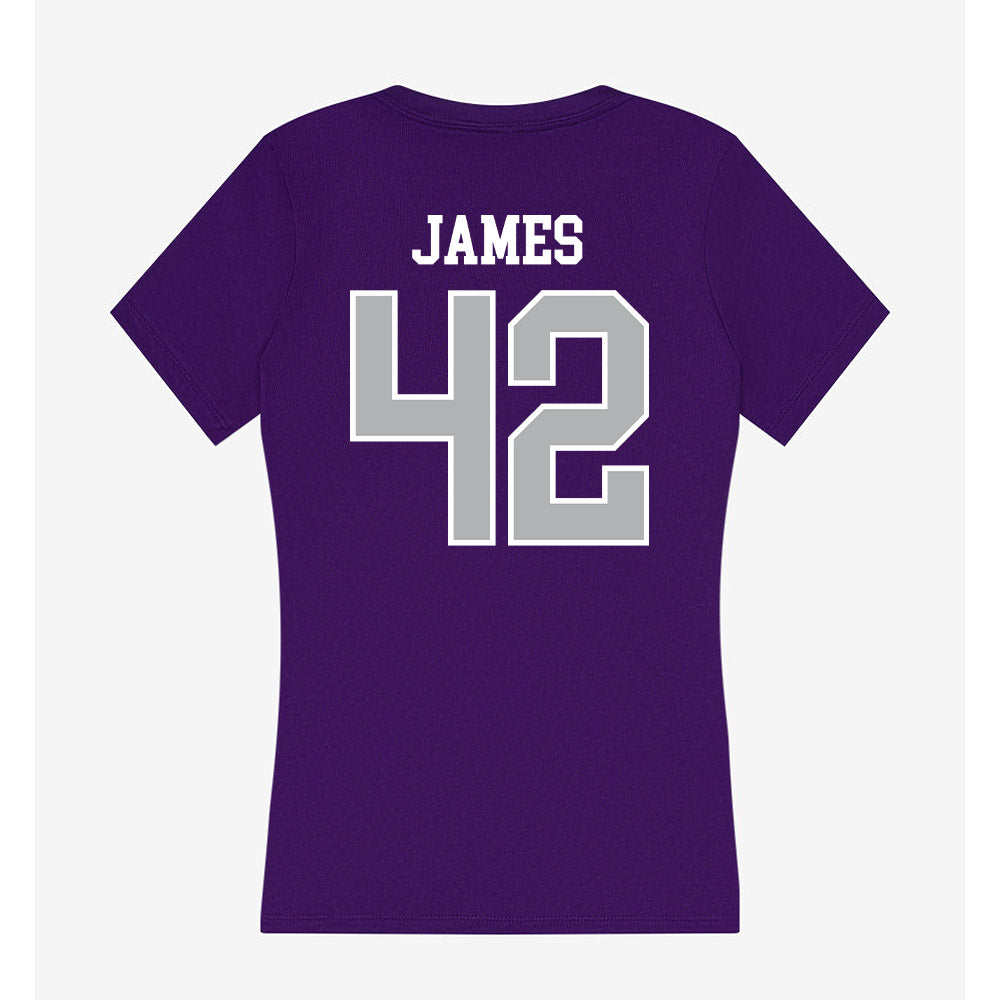 SBU - NCAA Football : Kaleb James - Classic Shersey Women's V-Neck T-Shirt-1