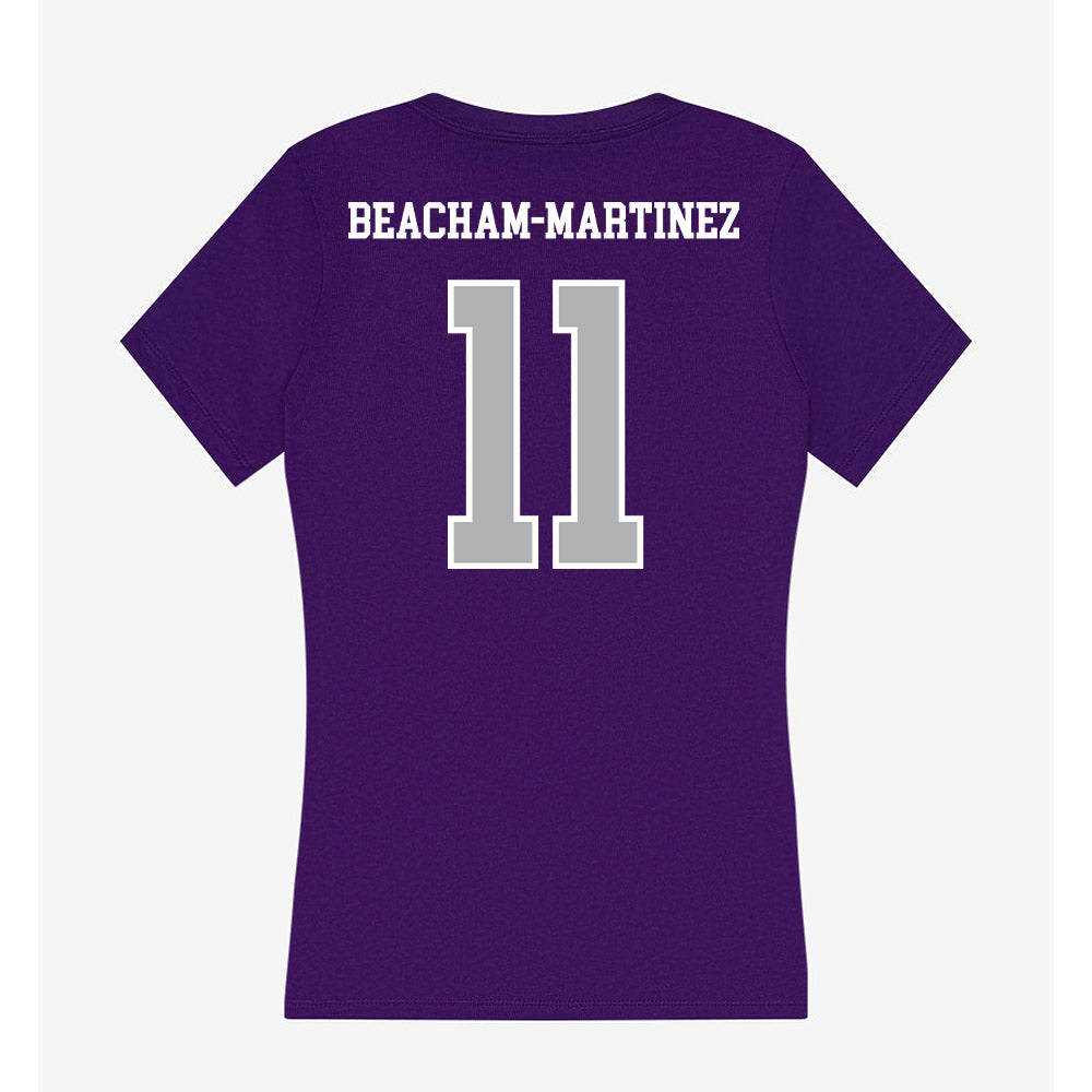 SBU - NCAA Football : Jaiden Beacham-Martinez - Classic Shersey Women's V-Neck T-Shirt-1
