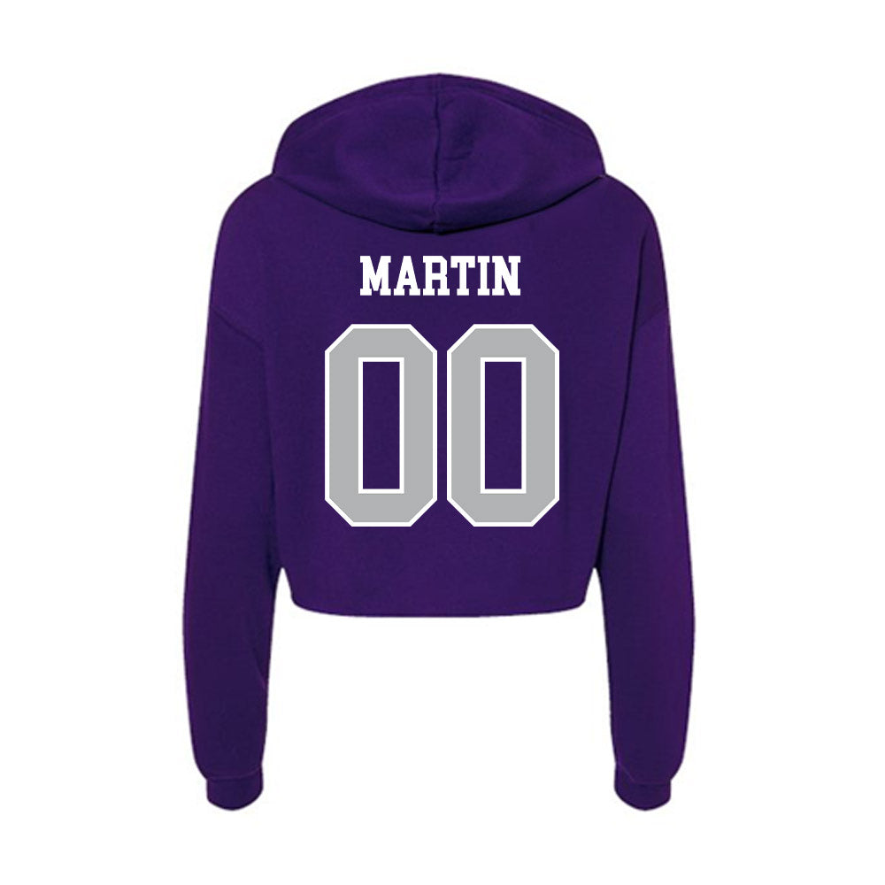 SBU - NCAA Women's Soccer : Ella Martin - Classic Shersey Women's Crop Fleece Hoodie-1