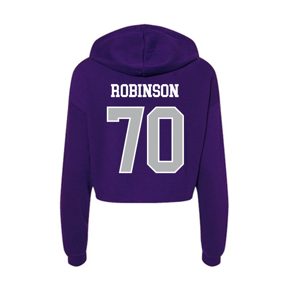 SBU - NCAA Football : Samuel Robinson - Classic Shersey Women's Crop Fleece Hoodie-1