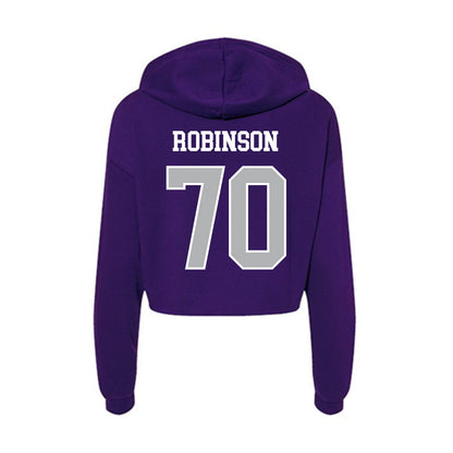 SBU - NCAA Football : Samuel Robinson - Classic Shersey Women's Crop Fleece Hoodie-1