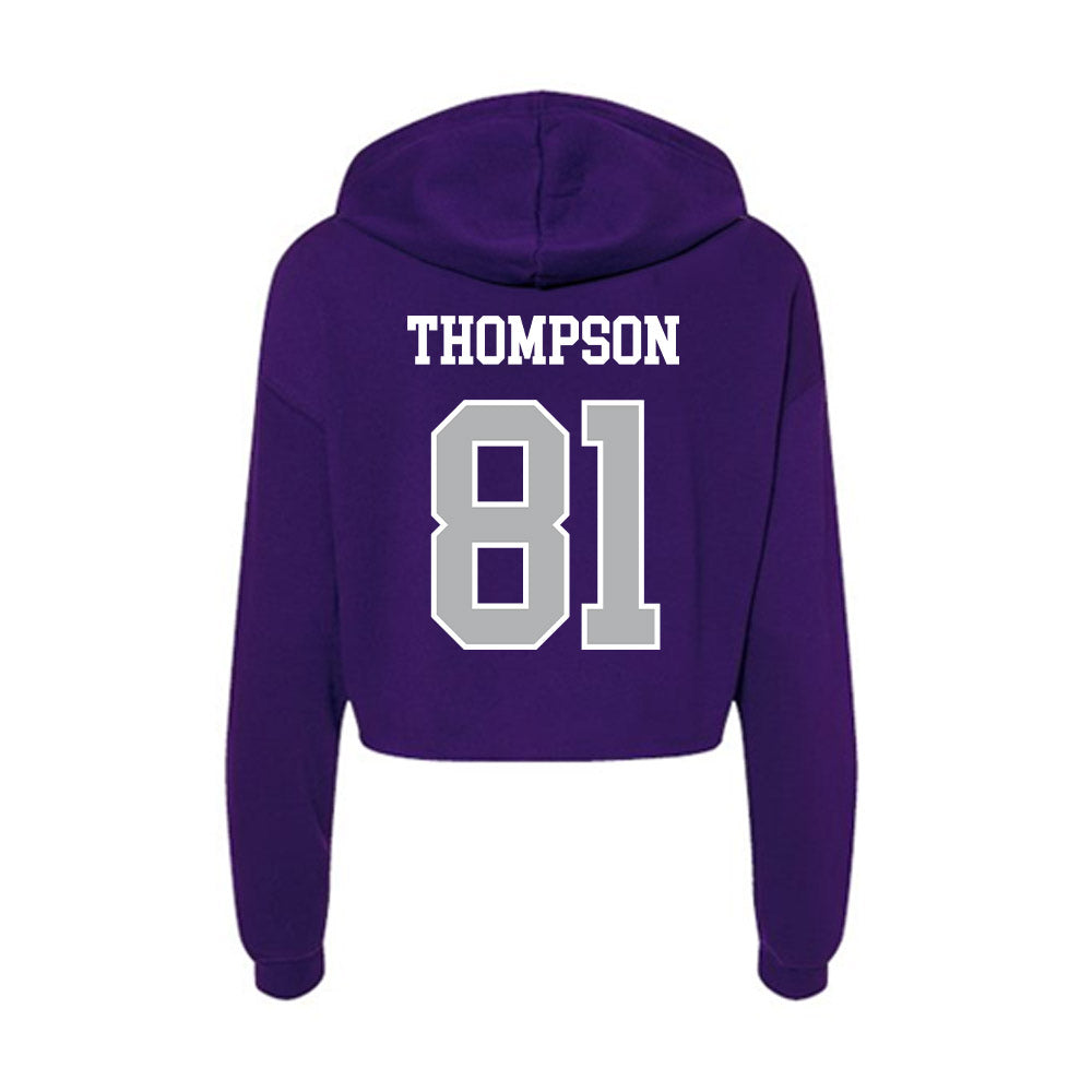 SBU - NCAA Football : Alexzander Thompson - Classic Shersey Women's Crop Fleece Hoodie-1
