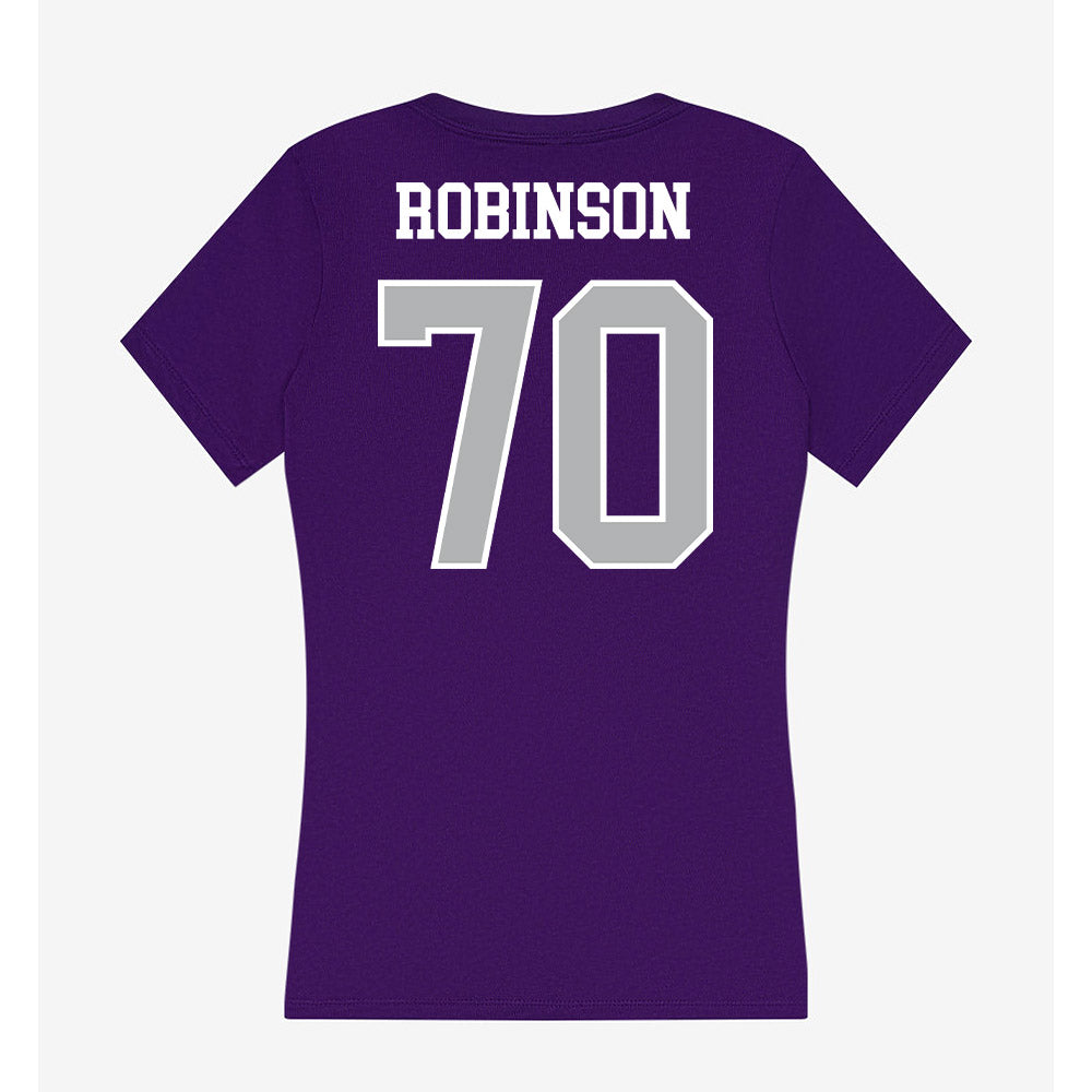 SBU - NCAA Football : Samuel Robinson - Classic Shersey Women's V-Neck T-Shirt-1