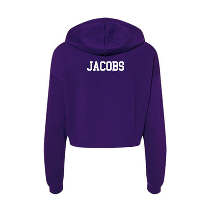 SBU - NCAA Men's Track & Field : Andrew Jacobs - Classic Shersey Women's Crop Fleece Hoodie-1