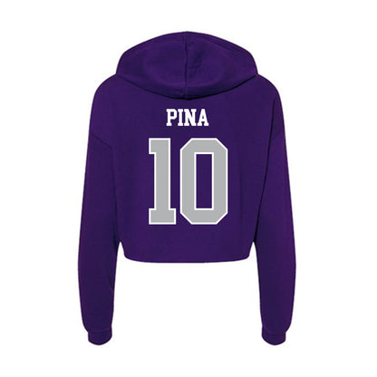 SBU - NCAA Men's Soccer : Edgar Pina - Classic Shersey Women's Crop Fleece Hoodie-1