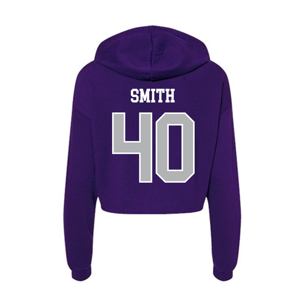 SBU - NCAA Football : Finn Smith - Classic Shersey Women's Crop Fleece Hoodie-1
