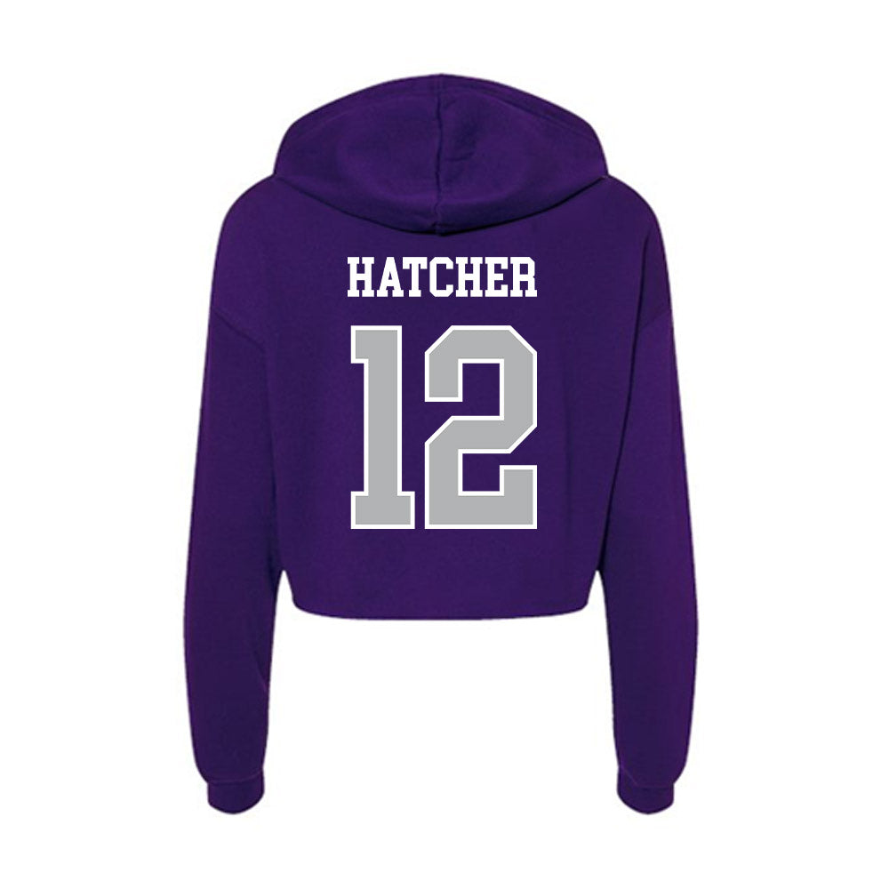 SBU - NCAA Football : Nathan Hatcher - Classic Shersey Women's Crop Fleece Hoodie-1
