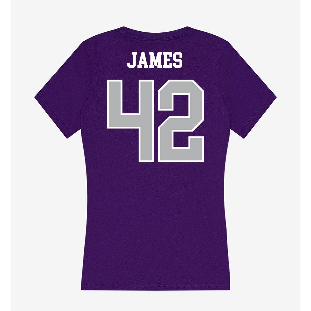 SBU - NCAA Football : Kaleb James - Classic Shersey Women's V-Neck T-Shirt-1