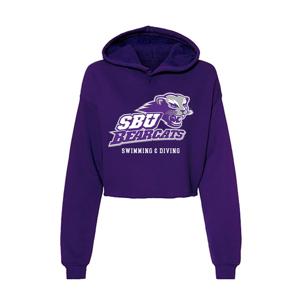 SBU - NCAA Men's Swimming & Diving : Aidan Hahn - Classic Shersey Women's Crop Fleece Hoodie-0