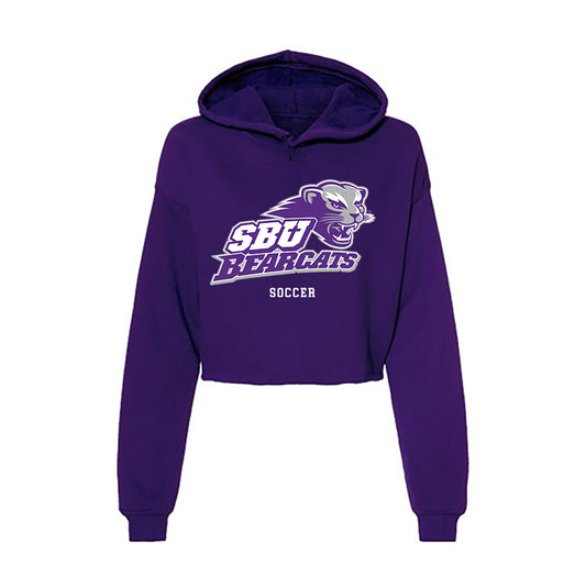 SBU - NCAA Men's Soccer : Edgar Pina - Classic Shersey Women's Crop Fleece Hoodie-0